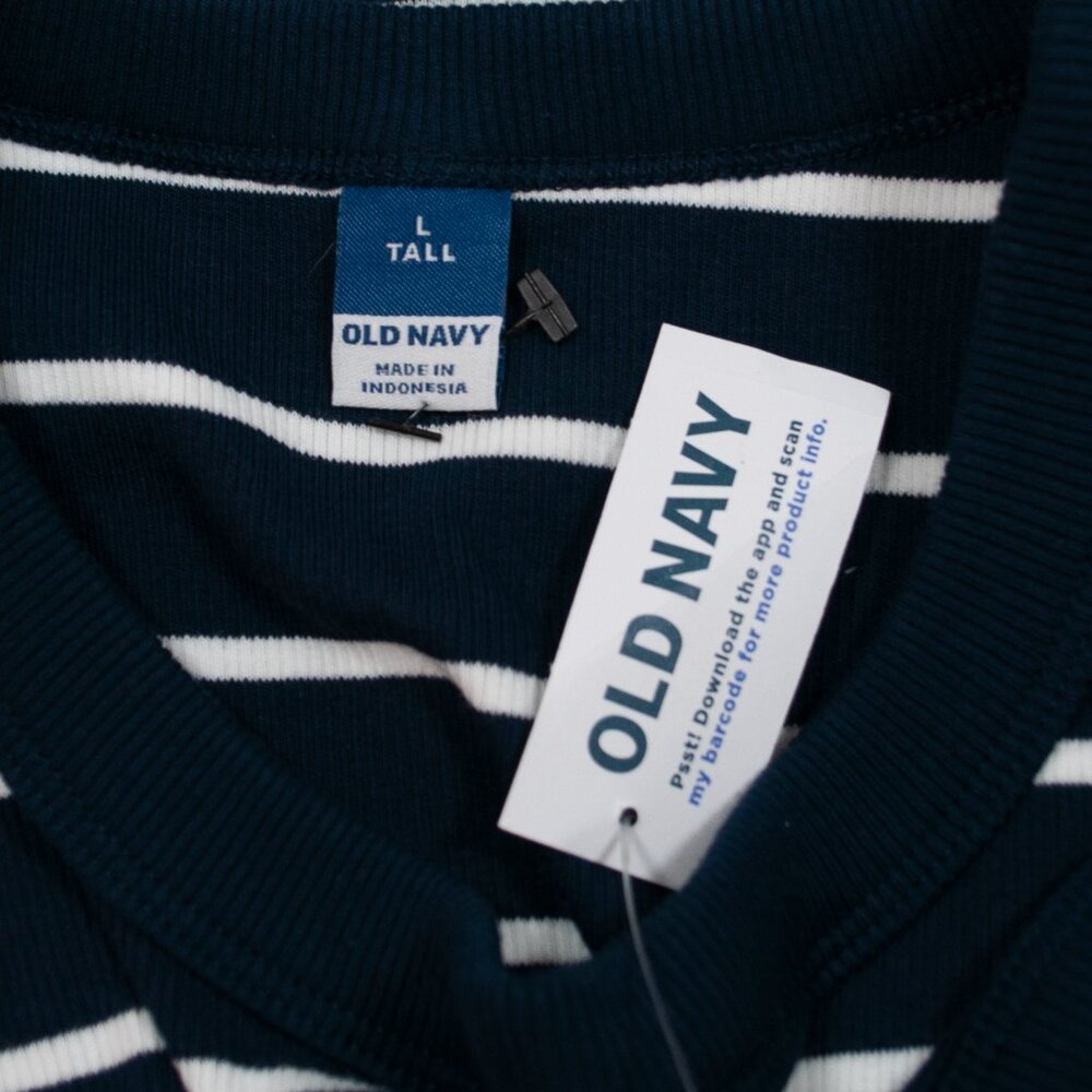 NEW Old Navy Fitted Rib Knit Dress Womens Large Tall Navy Blue Sleeveless HH04D - Picture 5 of 6